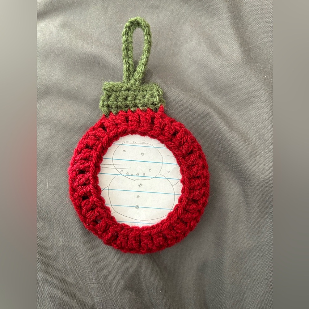 Crochet photo ornament 🖼️ 🎄